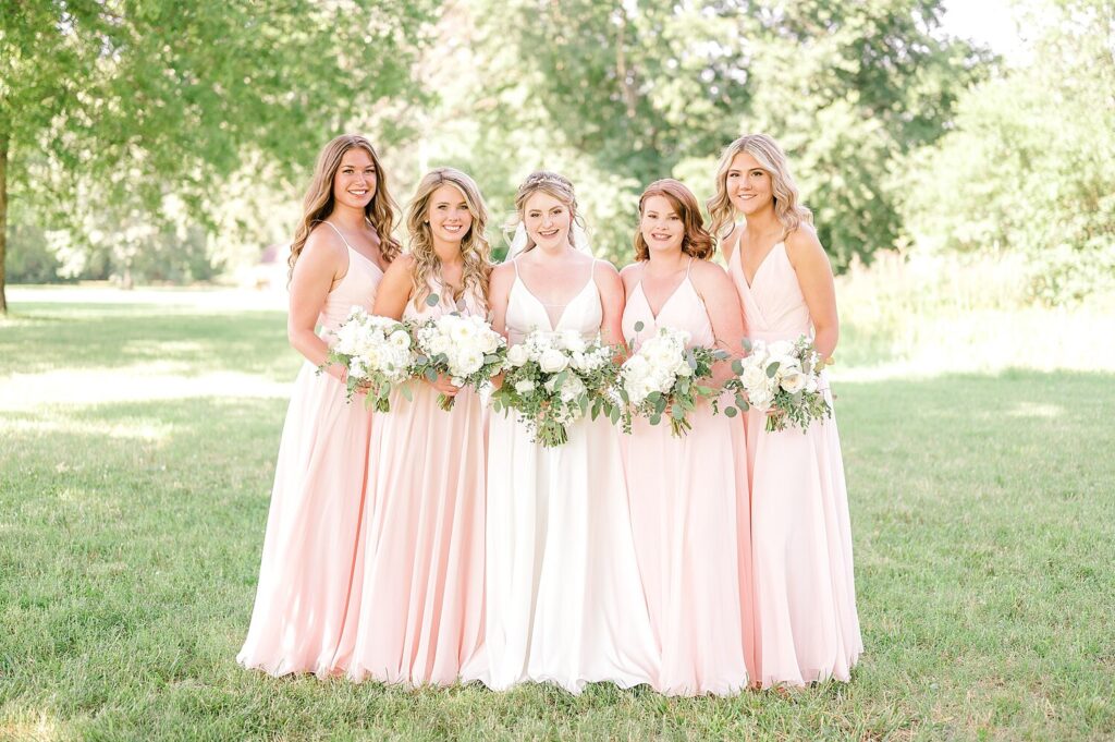 Bridal Party Portraits at Rusty Tractor Vineyards