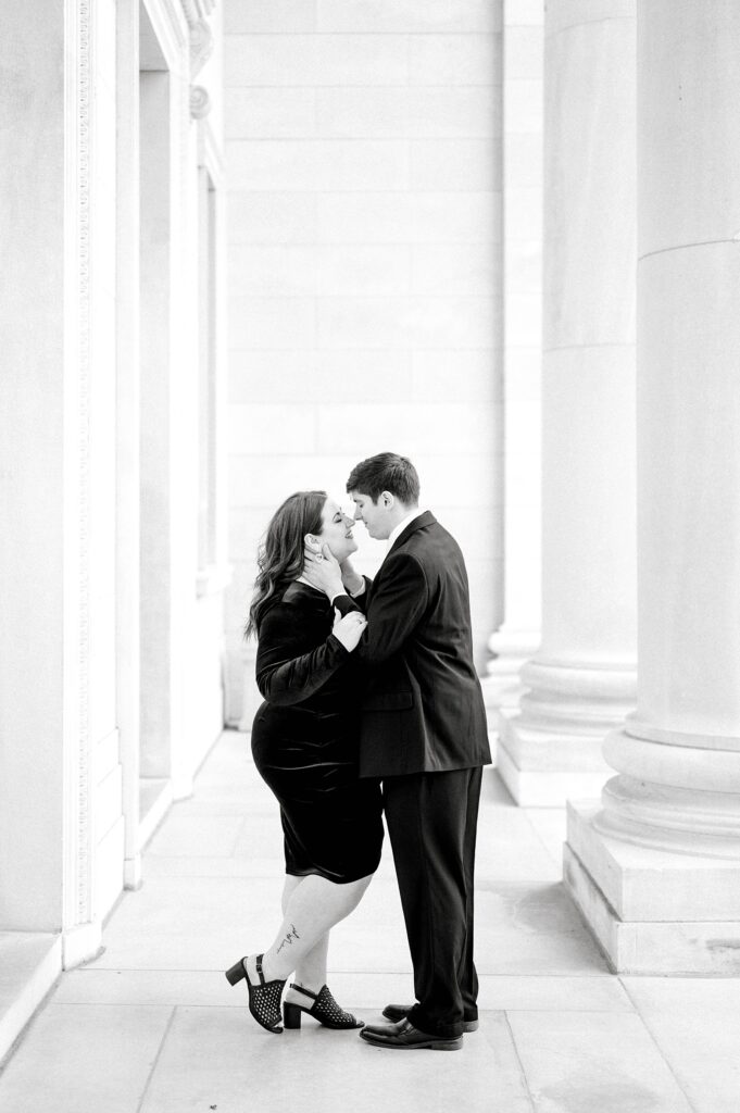 Black & White engagement photo