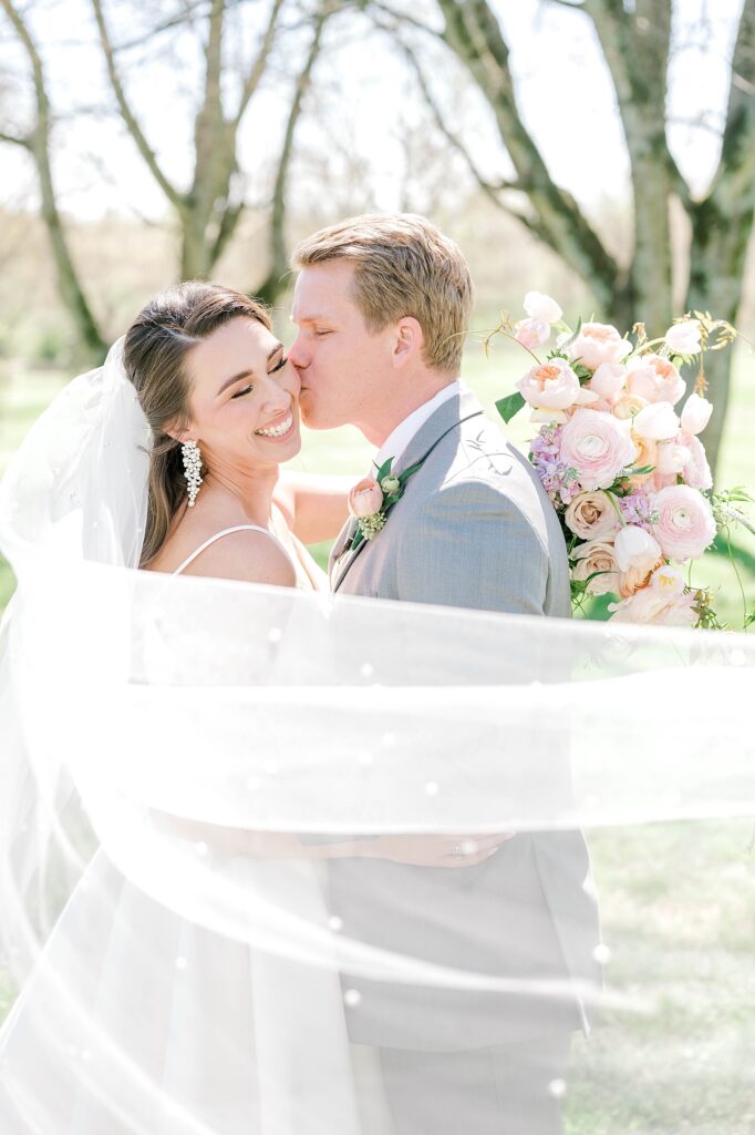 Bride and groom portraits at Rusty Tractor Vineyards