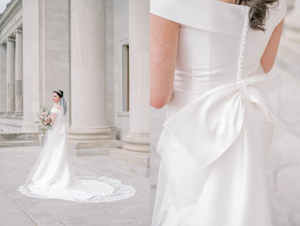 Bridal portrait at Arkansas State Capitol